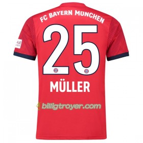 Billige Fotballdrakter FC Bayern München Muller 25 Hjemmedraktsett 2018/19 Kortermet